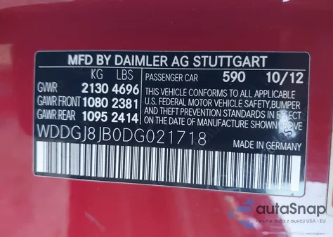 2013 Mercedes-Benz C 350 Sport 4Matic from USA, damaged, VIN WDDGJ8JB0DG021718